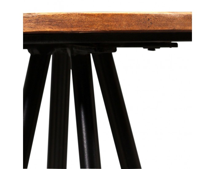 Sonata Бар столове, 4 бр, регенерирана дървесина масив и стомана -