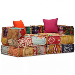 Sonata 2-местен модулен диван легло, плат, пачуърк - Мека мебел