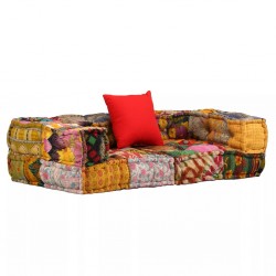 Sonata 2-местен модулен диван с подлакътници, плат, пачуърк - Мека мебел