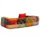 Sonata 2-местен модулен диван с подлакътници, плат, пачуърк -