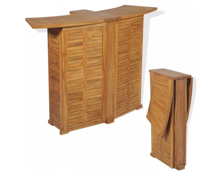 Sonata Градинска бар маса, тиково дърво, 155x53x105 см -