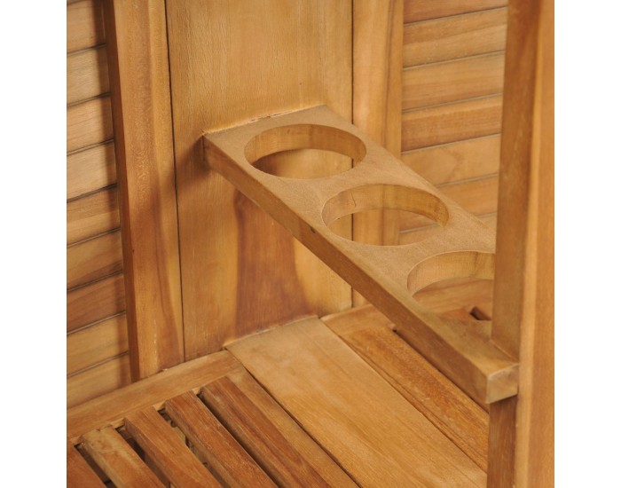 Sonata Градинска бар маса, тиково дърво, 155x53x105 см -