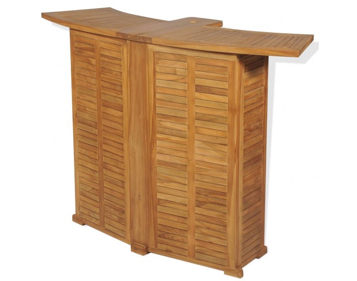 Sonata Градинска бар маса, тиково дърво, 155x53x105 см -