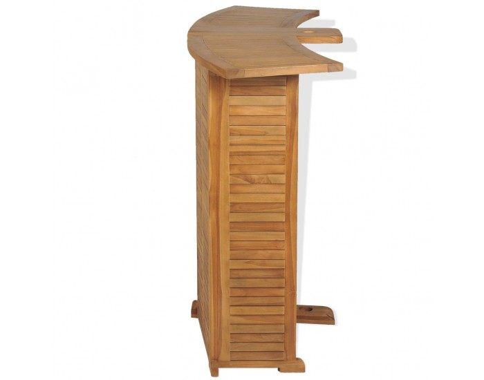 Sonata Градинска бар маса, тиково дърво, 155x53x105 см -