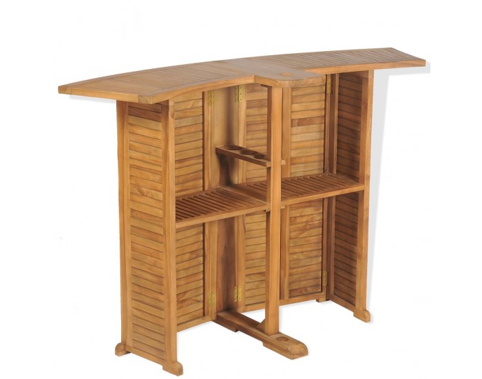 Sonata Градинска бар маса, тиково дърво, 155x53x105 см -