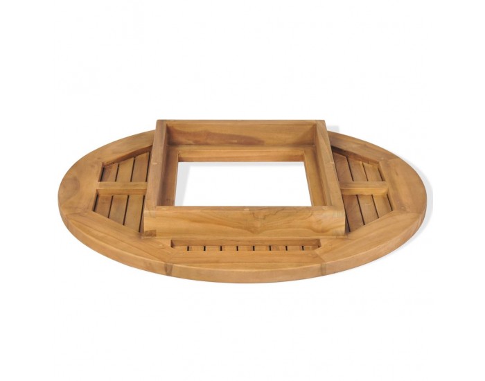 Sonata Плот за каси с бира, тиково дърво, 70 см -