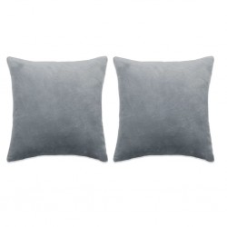Sonata Комплект възглавници, 2 бр, велур, 45x45 см, сив - Мека мебел