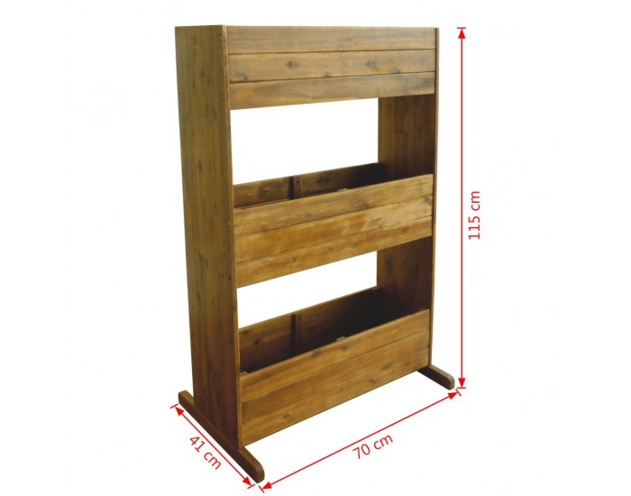 Sonata Градински плантер на 3 нива, акациева дървесина масив -
