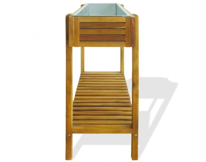 Sonata Градински плантер на стойка, акациева дървесина масив и цинк -