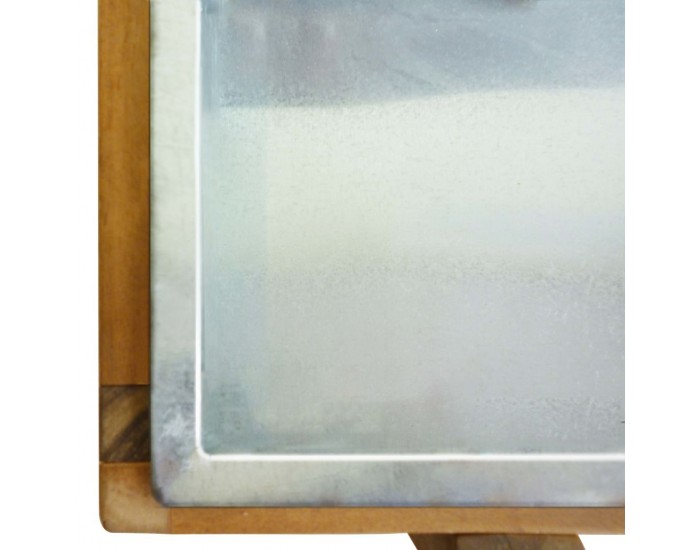 Sonata Градински плантер на стойка, акациева дървесина масив и цинк -