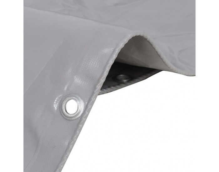 Sonata Брезентово платнище, 650 гр/м², 4x6 м, цвят сив -