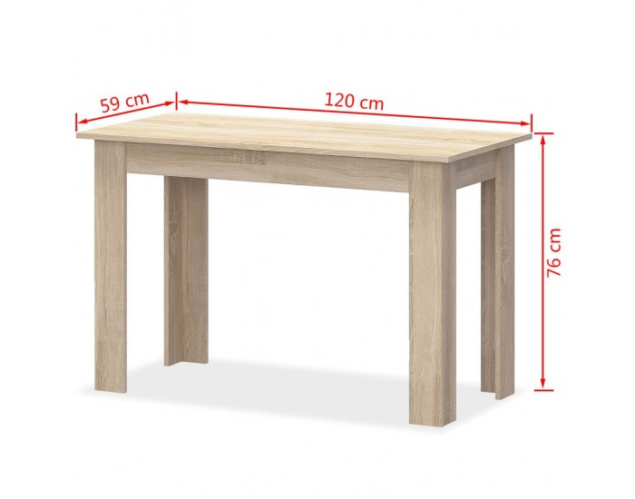 Sonata Трапезна маса и пейки, 3 части, ПДЧ, дъб -