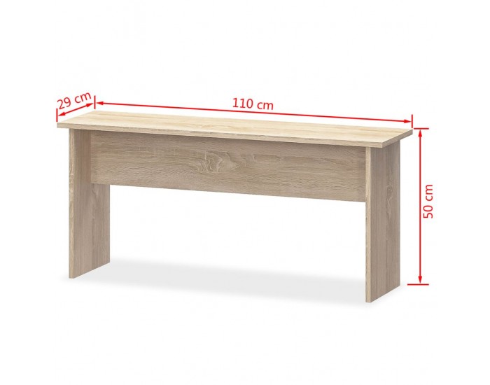 Sonata Трапезна маса и пейки, 3 части, ПДЧ, дъб -