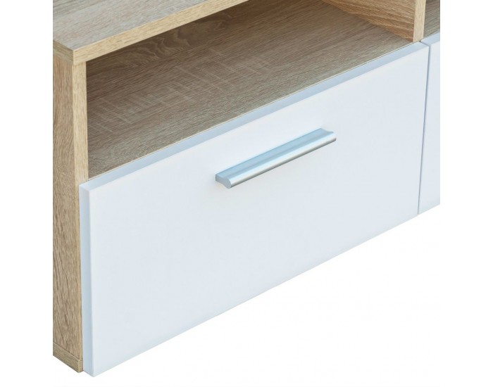 Sonata ТВ шкаф, ПДЧ, 95x35x36 см, дъб и бял -