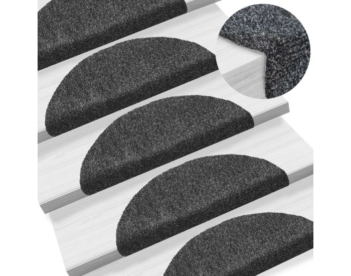 Sonata Самозалепващи стелки за стъпала, 15 бр, 54x16x4 см, тъмносиви -