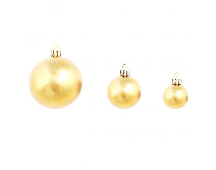 Sonata Комплект коледни топки от 100 части, 6 см, кафяво/бронз/злато -