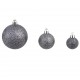 Sonata Комплект коледни топки от 100 части, 6 см, бели/сребро -