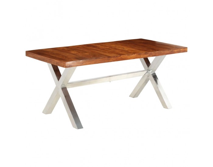 Sonata Трапезна маса, масивна дървесина с финиш шишам, 180x90x76 см -