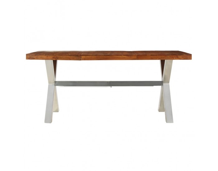 Sonata Трапезна маса, масивна дървесина с финиш шишам, 180x90x76 см -