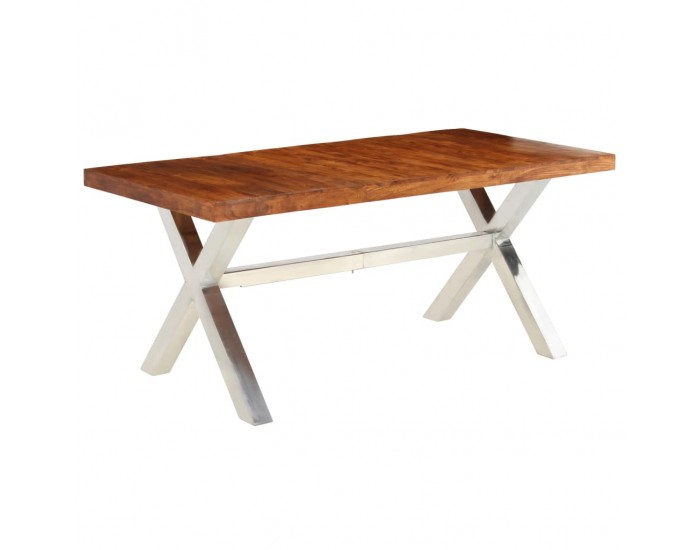 Sonata Трапезна маса, масивна дървесина с финиш шишам, 180x90x76 см -