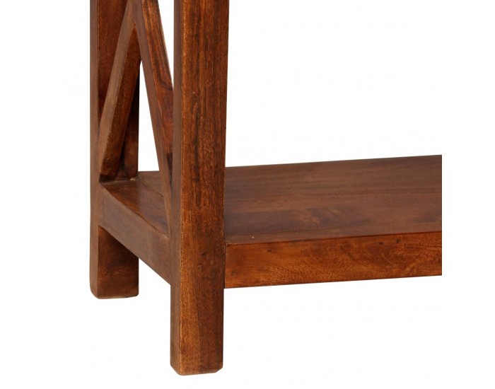 Sonata Етажерка за книги, акация масив с финиш шишам, 60x30x160 см -