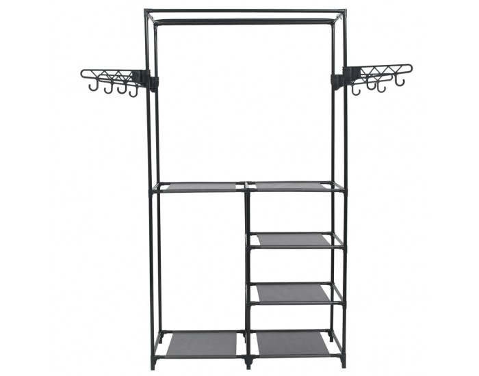 Sonata Стойка за дрехи, метал и нетъкан текстил, 87x44x158 см, черна -