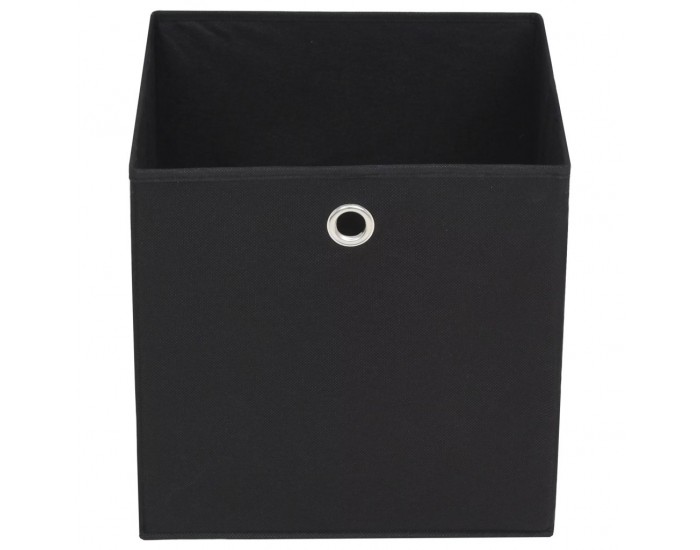Sonata Кутии за съхранение, 4 бр, нетъкан текстил, 32x32x32 см, черни -