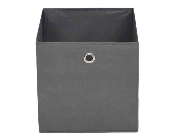 Sonata Кутии за съхранение, 10 бр, нетъкан текстил, 32x32x32 см, сиви -