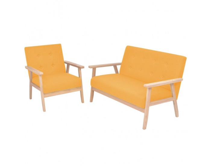 Sonata Комплект кресла, 2 части, плат, жълт -