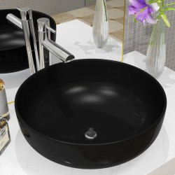 Sonata Керамична мивка кръгла черна 41,5x13,5 см - Баня