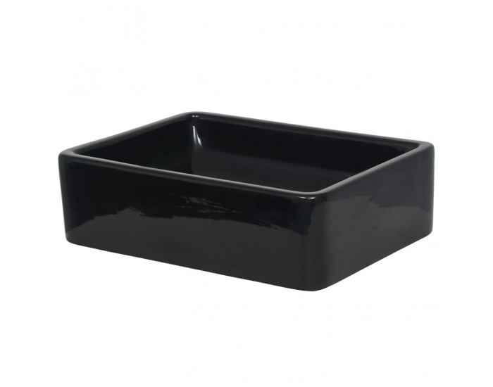 Sonata Керамична мивка, правоъгълна, черна, 41x30х12 см -