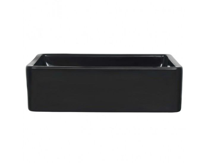 Sonata Керамична мивка, правоъгълна, черна, 41x30х12 см -