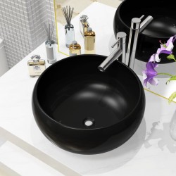 Sonata Керамична мивка, кръгла, черна, 40x15 см - Мивки и Смесители