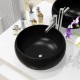 Sonata Керамична мивка, кръгла, черна, 40x15 см -