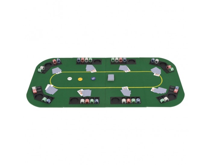 Sonata Сгъваем покер плот за маса за 8 играчи, правоъгълен, зелен -