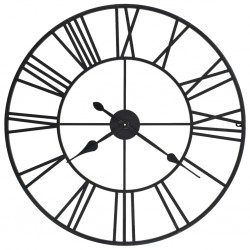 Sonata Винтидж стенен часовник с кварцов механизъм, метал, 80 см, XXL - Декорации