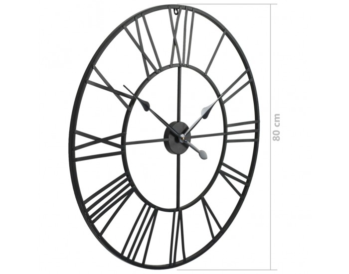 Sonata Винтидж стенен часовник с кварцов механизъм, метал, 80 см, XXL -