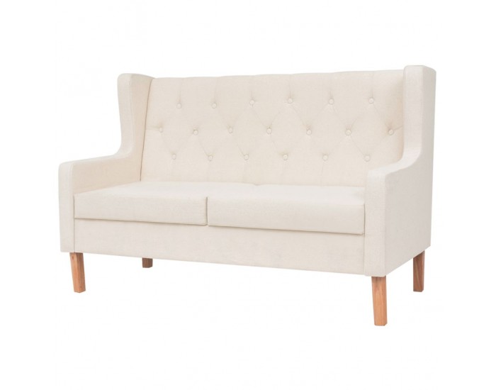 Sonata Комплект дивани и кресло, 3 бр, плат, кремавобели -