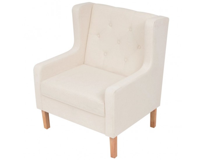 Sonata Комплект дивани и кресло, 3 бр, плат, кремавобели -