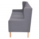 Sonata Комплект дивани и кресло, 3 части, плат, сиви -