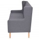 Sonata Комплект дивани и кресло, 3 части, плат, сиви -
