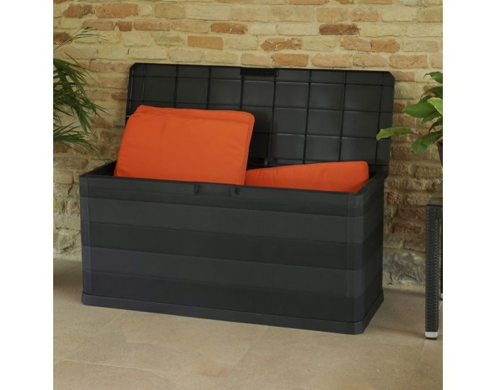 Sonata Градинска кутия за съхранение, черна, 117x45x56 см -