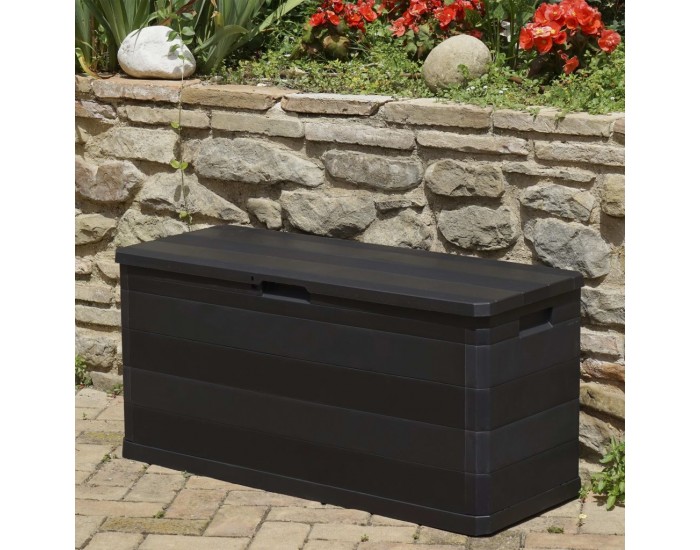 Sonata Градинска кутия за съхранение, черна, 117x45x56 см -