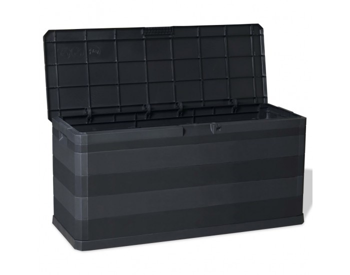 Sonata Градинска кутия за съхранение, черна, 117x45x56 см -