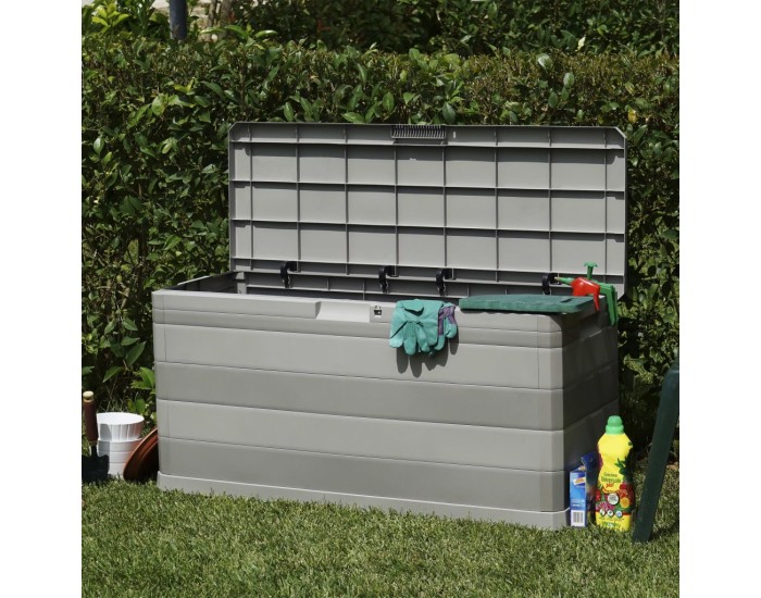 Sonata Градинска кутия за съхранение, сива, 117x45x56 см -