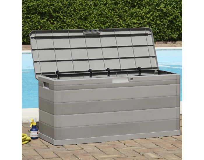 Sonata Градинска кутия за съхранение, сива, 117x45x56 см -