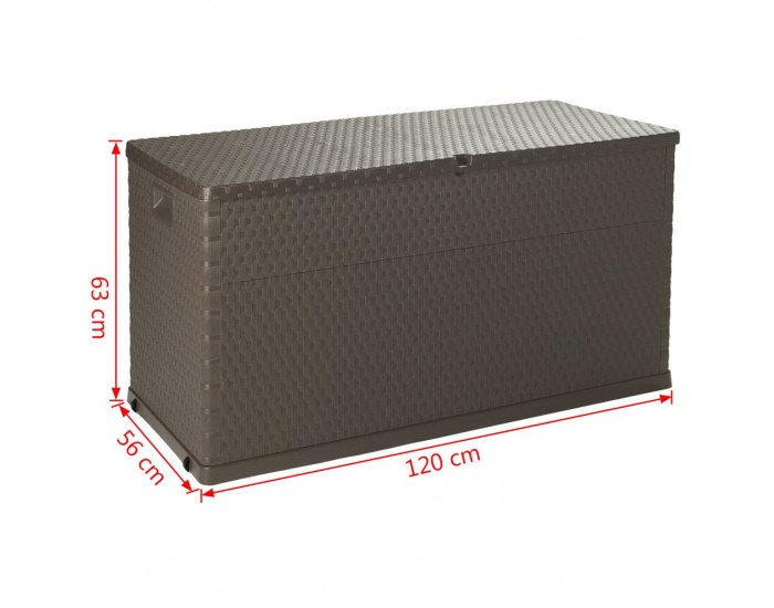 Sonata Градинска кутия за съхранение, кафява, 120x56x63 см -