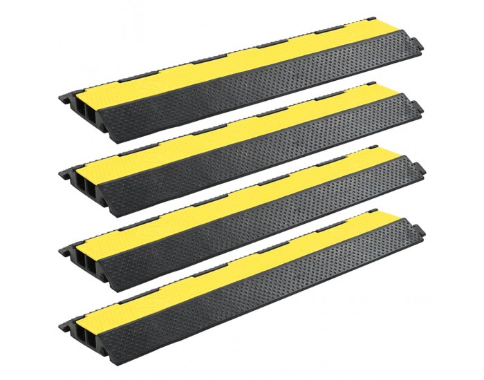Sonata Защитни рампи за кабели, 4 бр, 2 канала, гума, 101,5 см - Sonata Защитни рампи за кабели, 4 бр, 2 канала, гума, 101,5 см -
