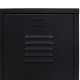 Sonata Гардероб метален, индустриален стил, 67x35x107 см, черен -