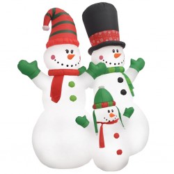 Sonata Коледни надуваеми снежни човеци Santa Family LED IP44 240 см - Сезонни и Празнични Декорации